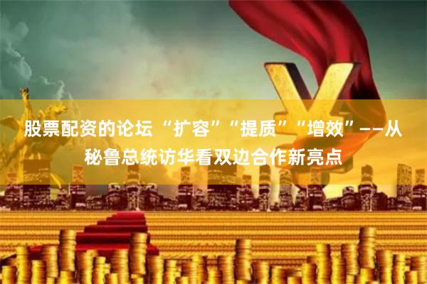 股票配资的论坛 “扩容”“提质”“增效”——从秘鲁总统访华看双边合作新亮点