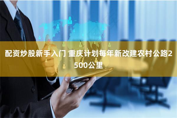 配资炒股新手入门 重庆计划每年新改建农村公路2500公里